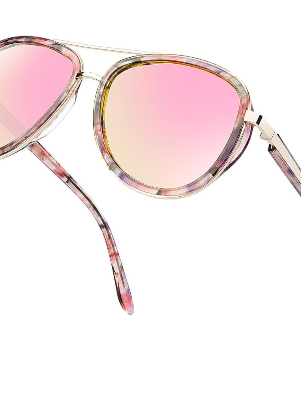 Women's Pink Polarized Aviators - Luxury Shield Sunglasses with UV400 Protection